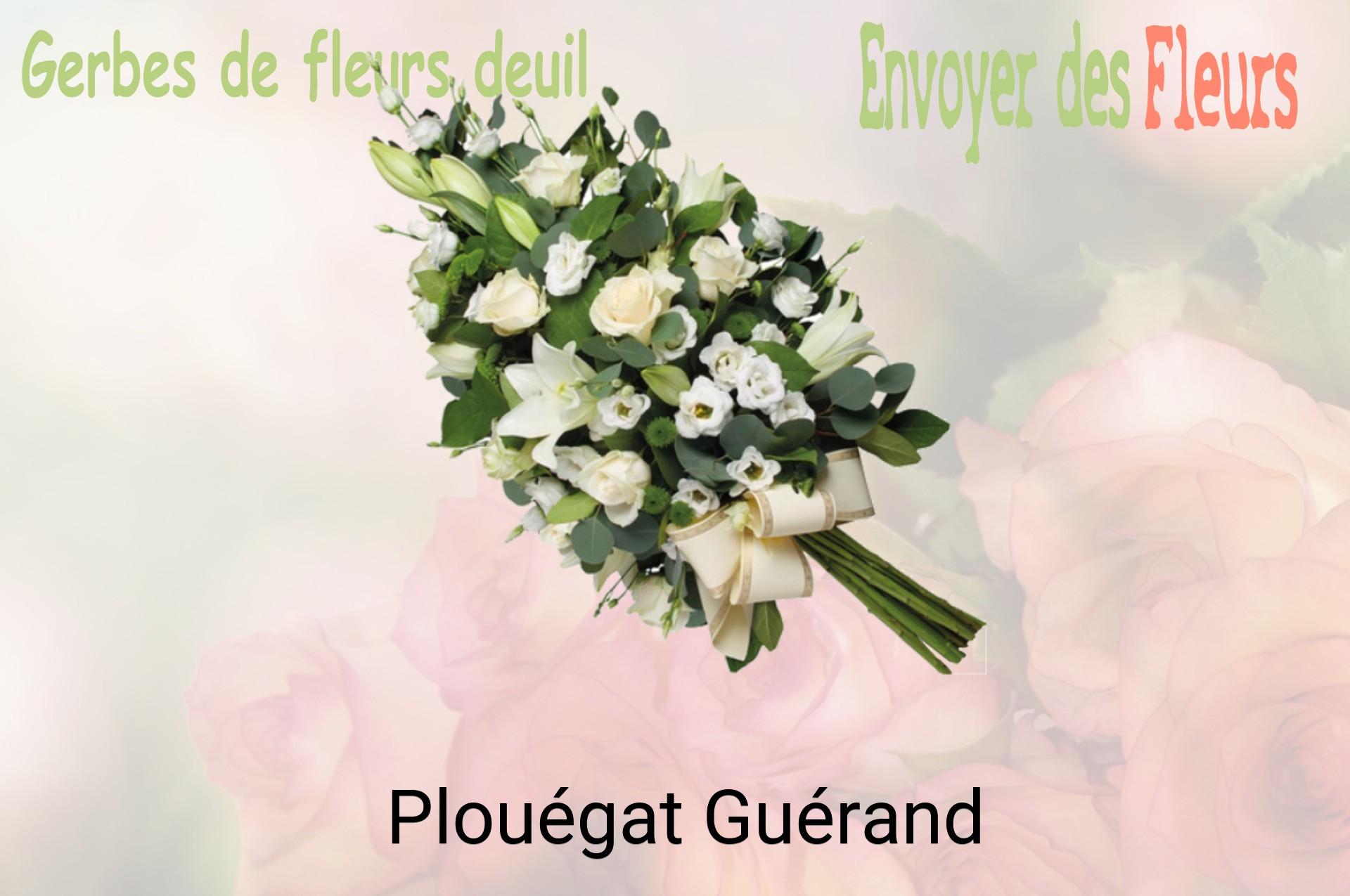 Gerbe de fleurs de deuil livrée à Plouégat-Guérand